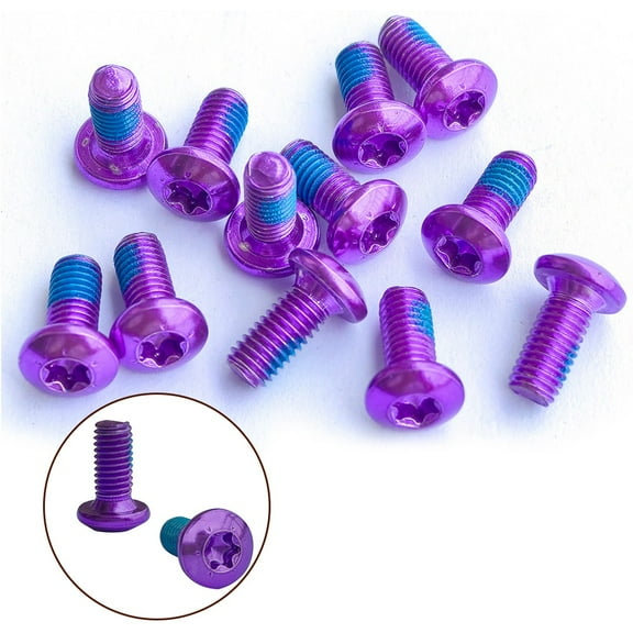 Beisidaer 12PCS/Boxed M5x10mm MTB Bike Disc Brake Rotor Bolts T25 Torx Rotor Screws