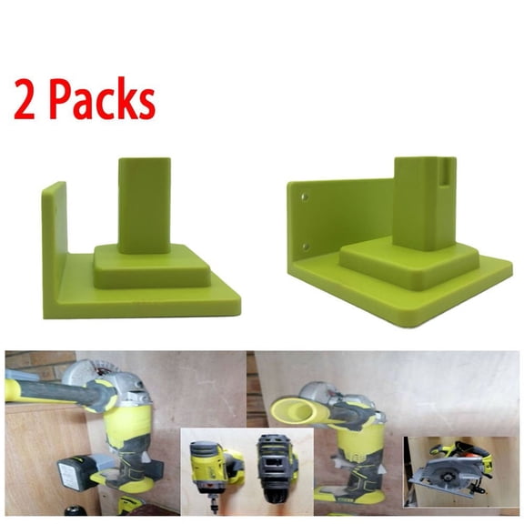 Beisidaer 2 Packs Tool Holder Mount for Ryobi + Wall Mount Bracket with screw