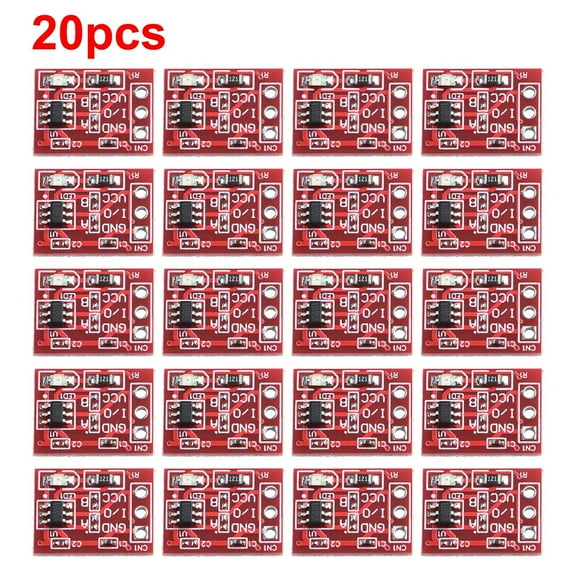 Beisidaer 20Pc TTP223 Red Touch Button Modular Self-Locking Micro Capacitive Switch Single