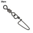 thumbnail image 1 of Beisidaer 20Pcs Fishing Connector Swivels Interlock Pin Snap 7#-4/0# For Fishhook Lure, 1 of 3