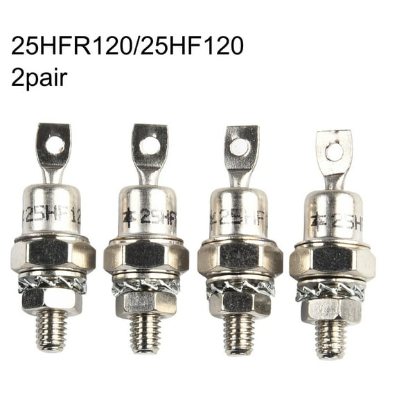 Beisidaer 2Pair 25HFR120/25HF120 Rectifier Diode Forward/Reverse Polarity Rectifier 25A