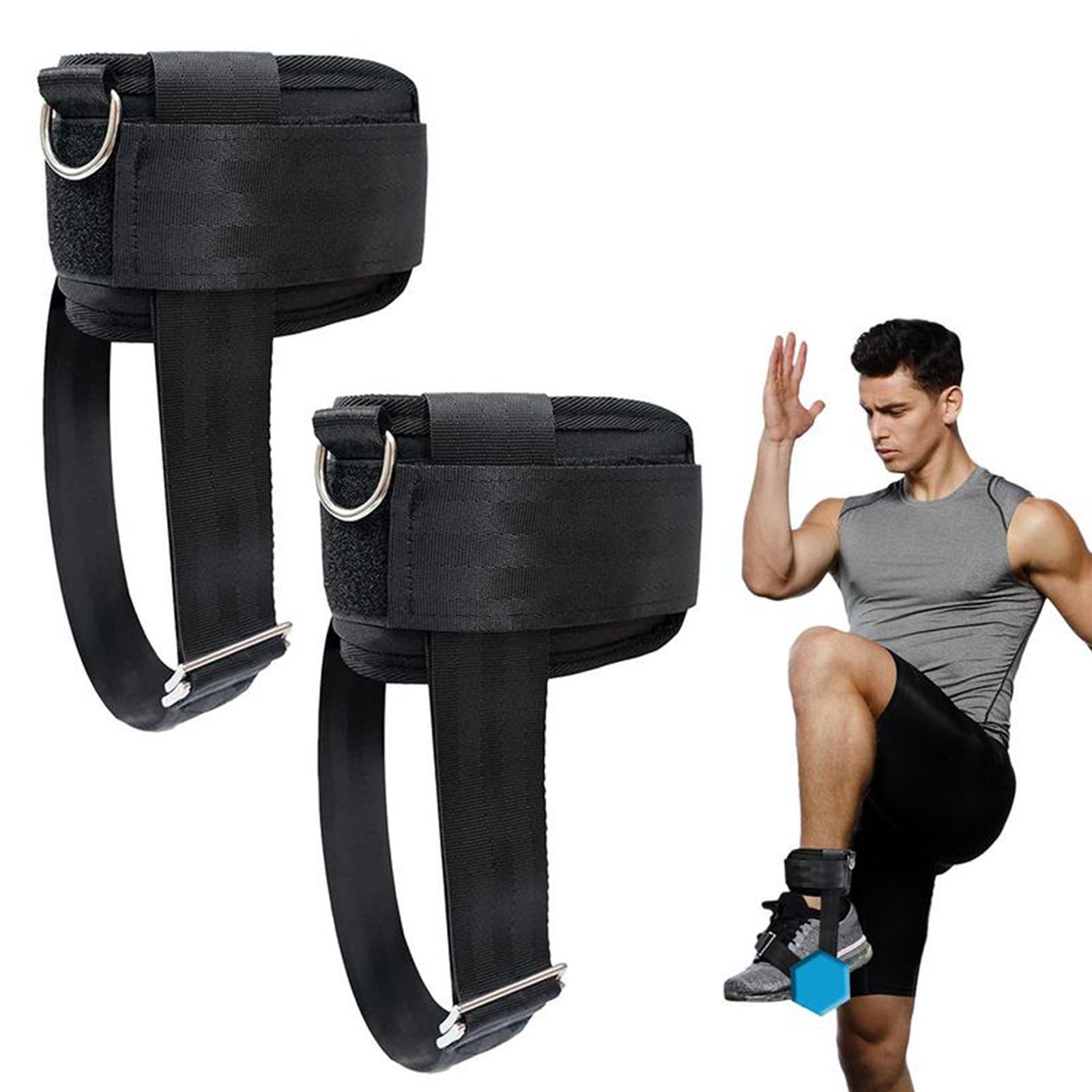Beisidaer 2pcs Adjustable Ankle Weights Ankle Straps For Lower Body 