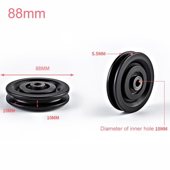 Beisidaer 4 Pcs Bearing Pulley 60 70 88 90 95Mm Nylon Silent Pulley For Strength Gym Equipment Longmen Frame Accessories