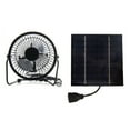 thumbnail image 1 of Beisidaer 4'' USB Solar Fan Portable Adjustable Support Electric Fan, 1 of 8