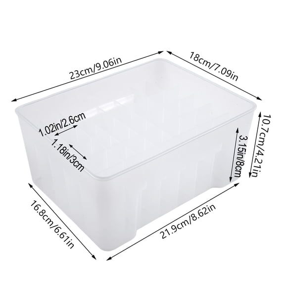 Beisidaer 40 Grids Plastic Fishing Tackle Box Lined Box Squid Jig Hard Lure Sea Tool Case