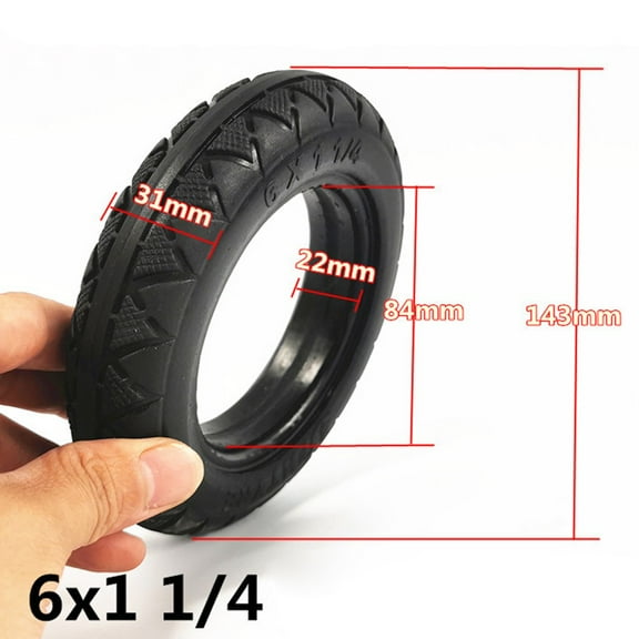 Beisidaer 6 Inch 6X1 1/4 Solid Tire For Folding Bicycle Electric Scooter Mini Electric Car