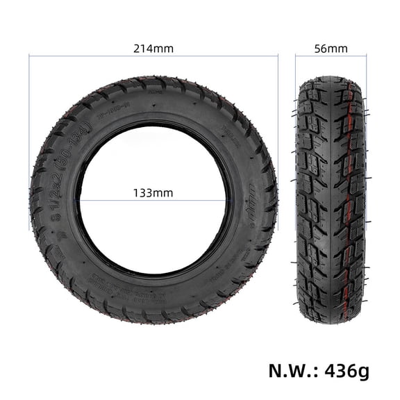 Beisidaer 8.5 Inch 8 1/2*2(50-134) Tubeless Off-Road Tyre For For For For Vsett 9&9+/ 9 Scooters