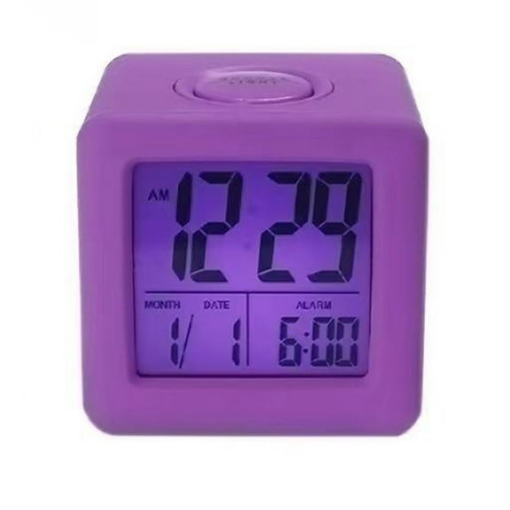 Beisidaer Compact Square Digital Alarm Clock With Silicone Protection And Snooze