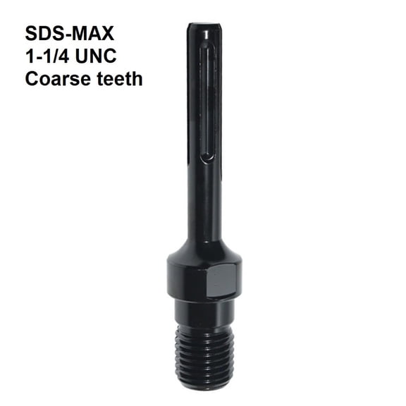 Beisidaer Core Drill Bit Adapter 1-1/4 UNC Thread Male to SDS-PLUS MAX Shank Conversion