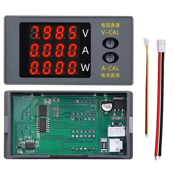 Beisidaer Dc 0-100V 10A 1000W 3-In- Electricity Meter Digital Ammeter Voltmeter Power