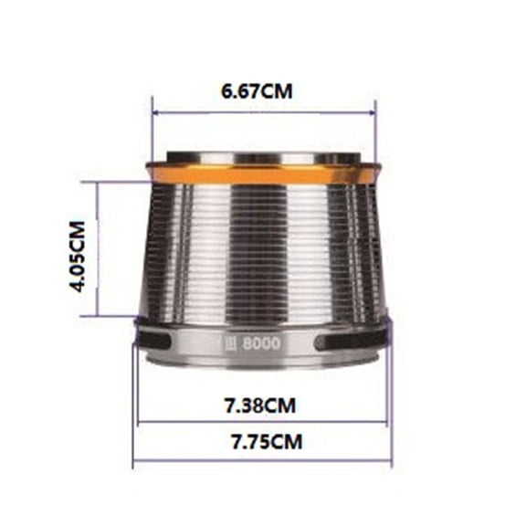 Beisidaer For Daiwa Fishing Reel Spool Interchangeable Metal Wire Cup For Ls8000/10000/12000 Kcn3 8000/10000/14000 Spinnings Reel Part