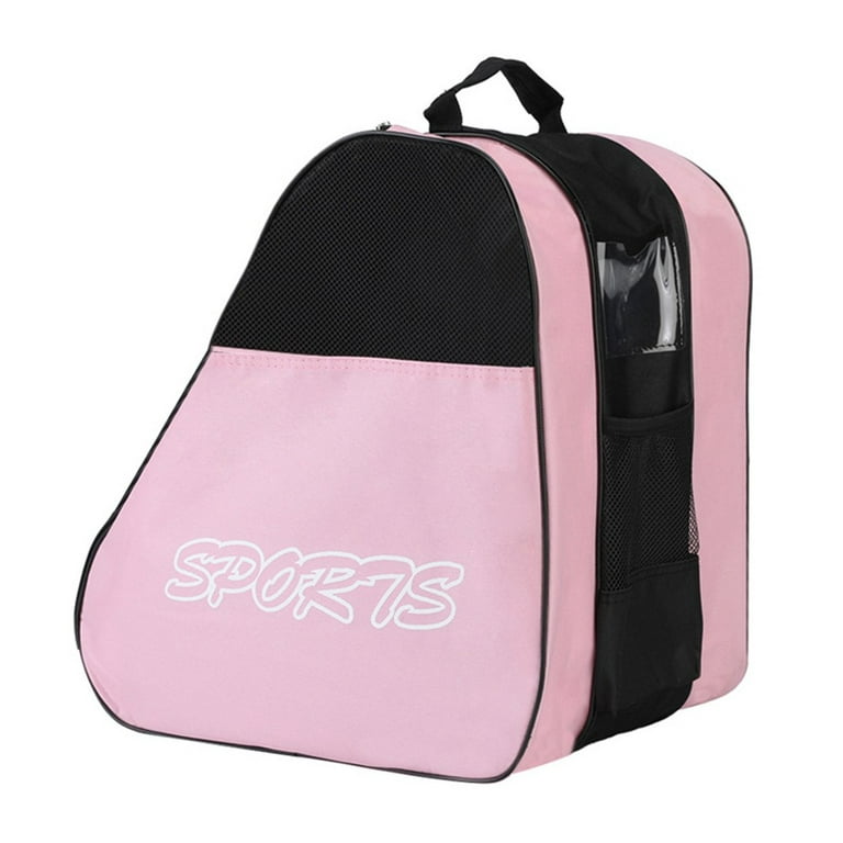 Beisidaer Ice Skating Bag Roller Skating Bag Skate Carry Bag For Kids Men  Women Adults,Pink 