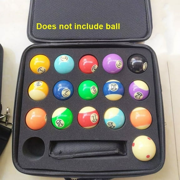 Beisidaer Portable Billiard Balls Bag Travel Case Billiard Balls Storage Box Pool Carrying Pouch Sponge Padded Ball Pouch