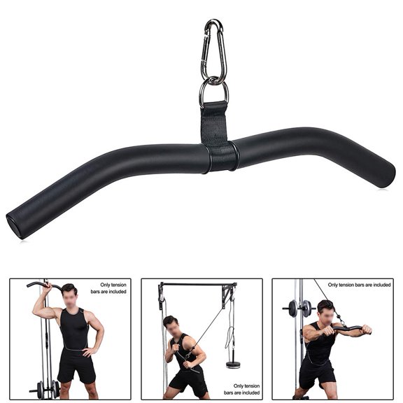 Beisidaer Pull Down Bar Attachment Triceps Trainer Back Tension Lever Fitness Accessory