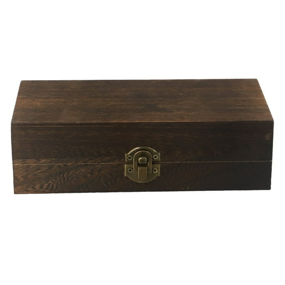 Beisidaer Rectangular Wooden Storage Box Retro Wooden Box Clamshell Wooden Gift Box