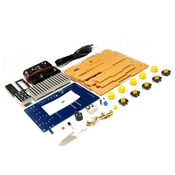 Beisidaer Retro Diy Classic Electronic Kit 51 Single Chip Game Console Welding Kit + Shell