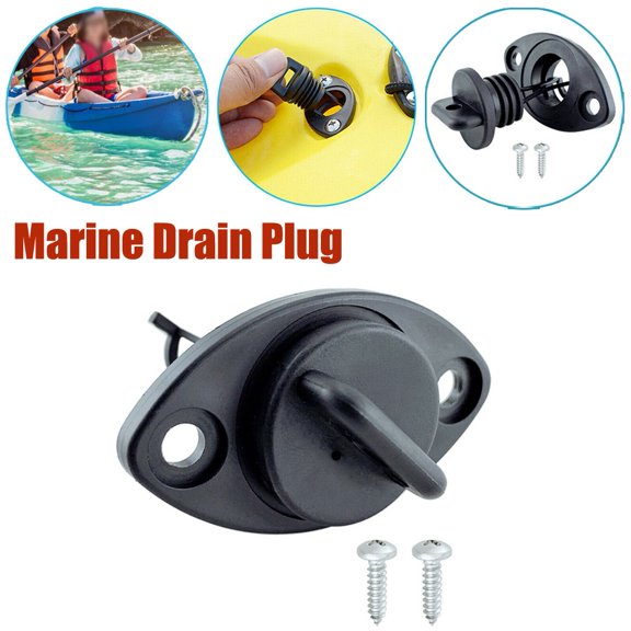 Beisidaer Stainless Steel Marine Boat Oval Drain Plug Raft Kayak Screw Sealing Plugs