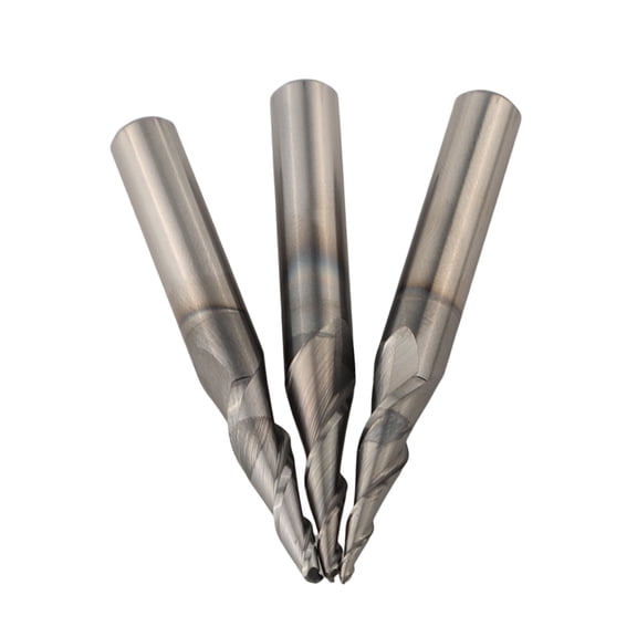 Beisidaer Tapered Ball Nose End Mill 2Flute 1/4" Shank Carbide End Mill Spiral Router Bit