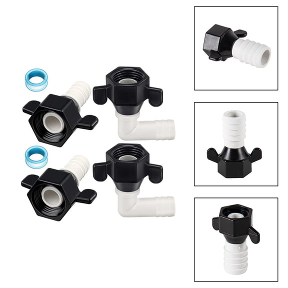 Beisidaer Water Pump Fittings 12X14 Npt Elbow And Straight Adapter With Sealing Tape
