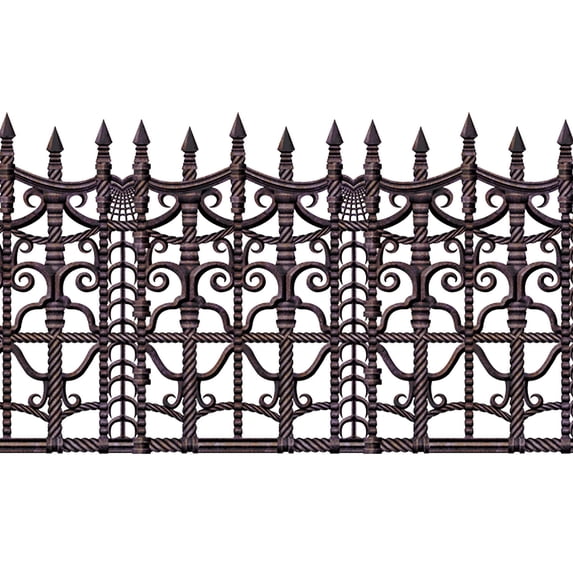 Beistle Creepy Fence Border Backdrop - 2 ft x 30 ft