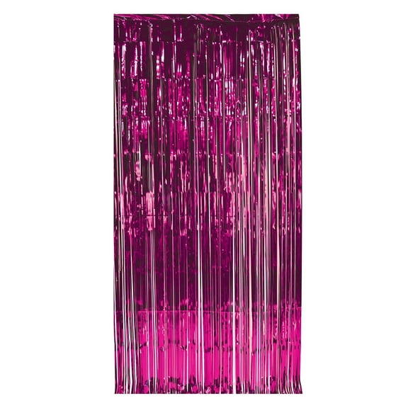 6 Pack Beistle 1-Ply Party Gleam 'N Curtain - cerise