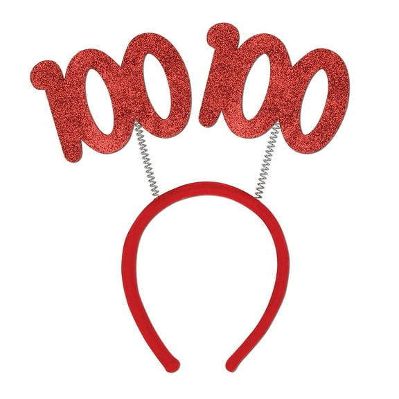 Beistle 100 Glittered Boppers Red 3/Pack 60590-100