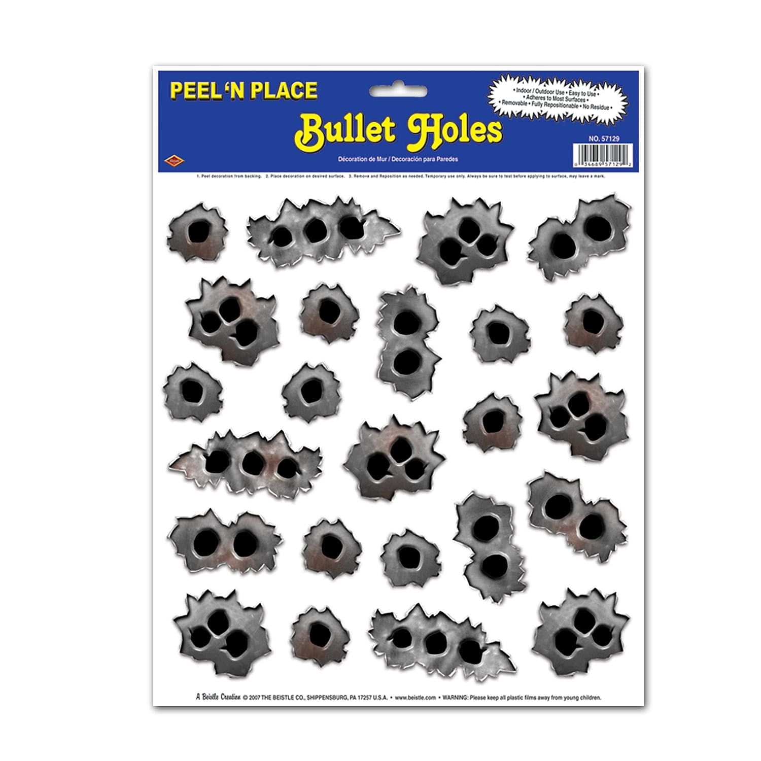 Bullet Holes Peel 'N Place Stickers