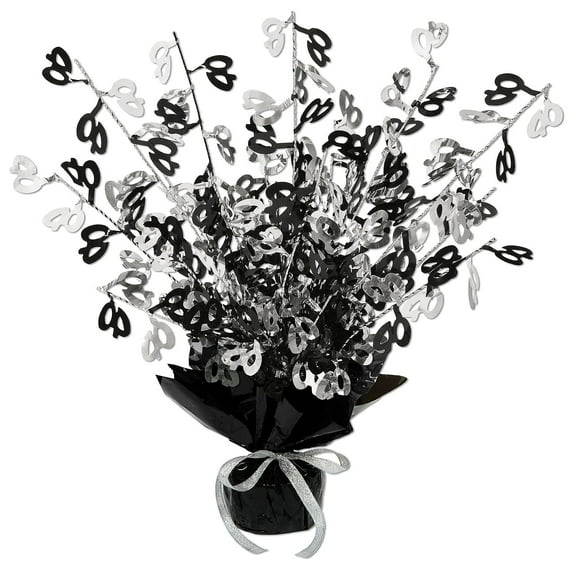 Beistle 15" "40" Gleam 'N Burst Centerpiece Black 3/Pack 57930-40