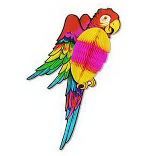 Beistle 17"" Tissue Parrot 4/Pack 55337