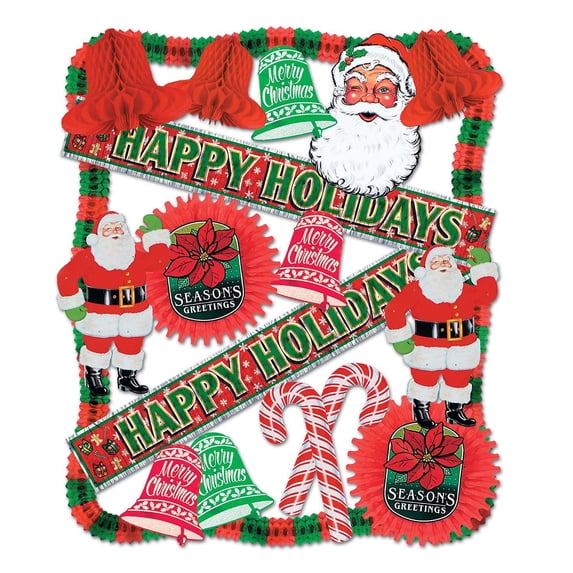 Beistle 19-Piece Christmas Decorating Kit 22605