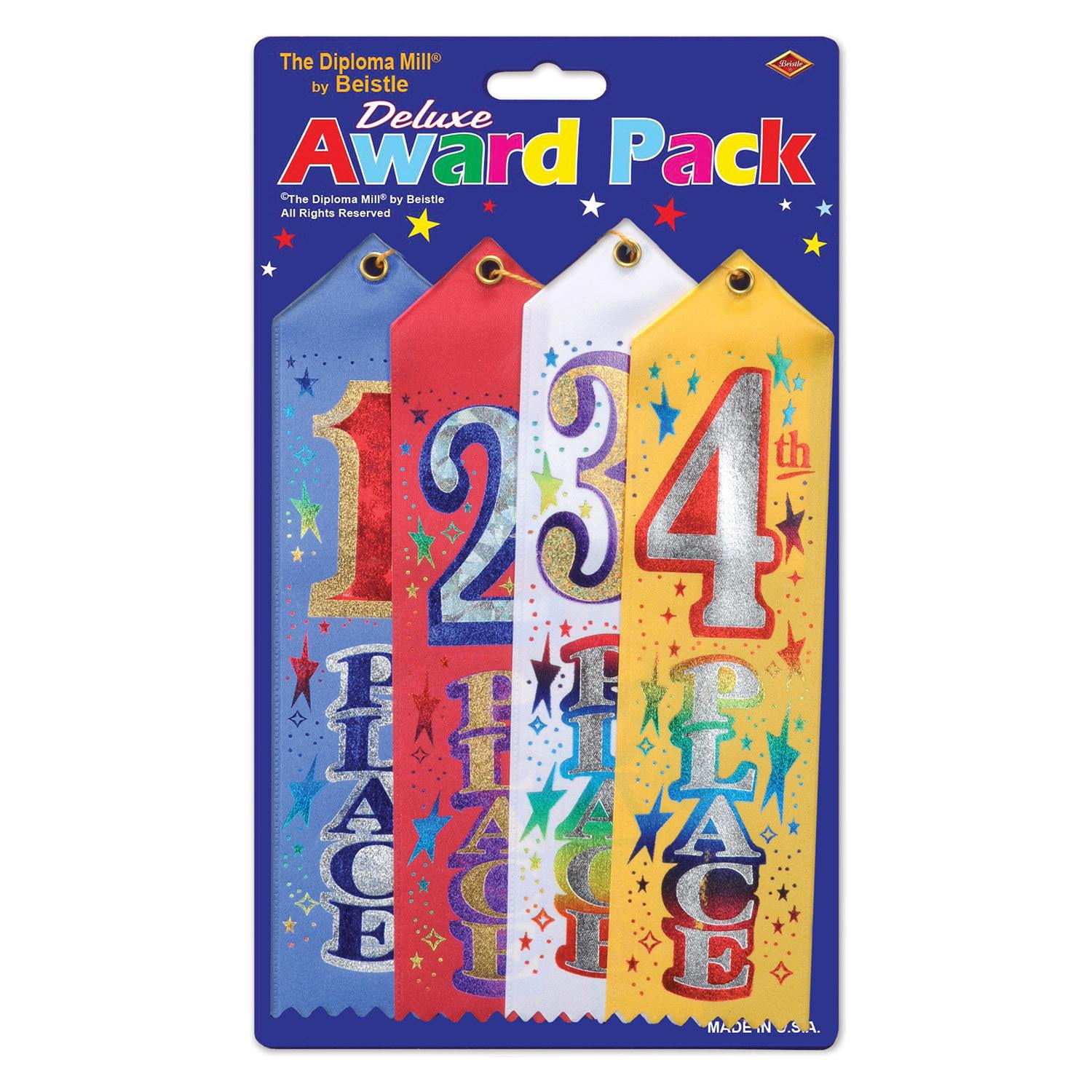 6 Pack Bulk 1st/2nd/3rd/4th Place Award Pack Ribbons