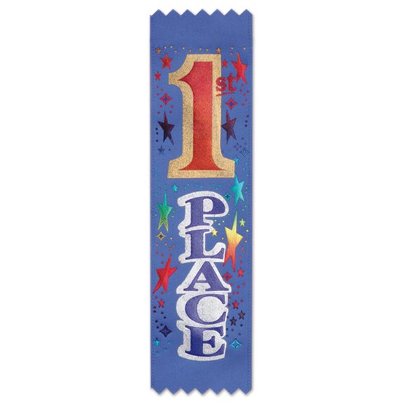Beistle - "1st" Place Value Pack Ribbons - 1½" x 6¼" - Pack of 3