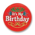 thumbnail image 1 of Beistle 2" It's My Birthday Satin Button Red 6/Pack BN191, 1 of 1