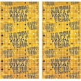 thumbnail image 1 of Beistle 2 Piece Metallic Plastic Black & Gold Happy New Year Party Decorations Square Fringed Photo Backdrop Curtains for NYE Dcor, 6' 6" x 3' 2.25", Gold/Black, 1 of 6