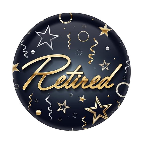 Beistle BT181 2 in. Retired Button - Pack of 6