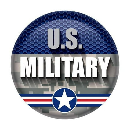 Beistle 2 in. U S Military Button