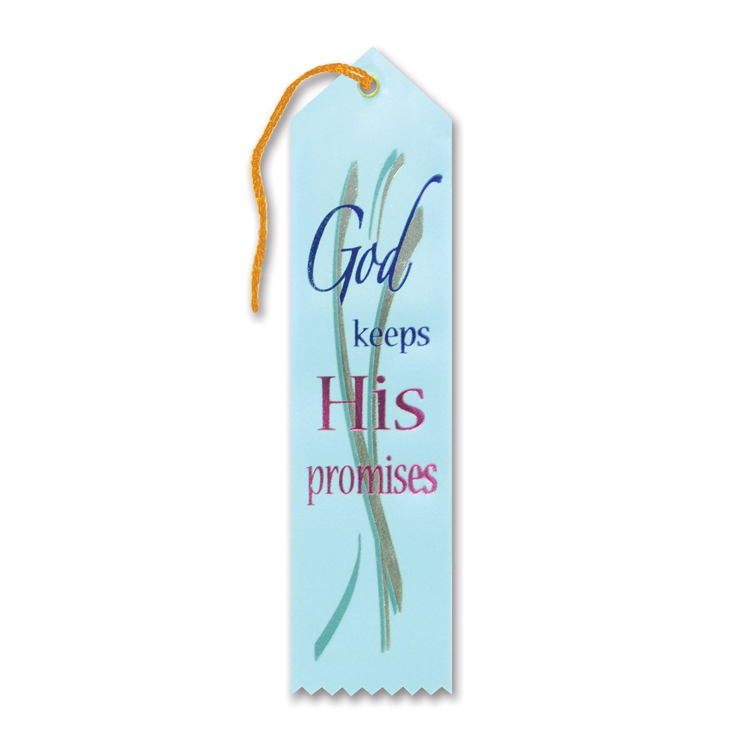 Beistle 2" x 8" God Keeps His Promises Ribbon Light Blue 6/Pack AR860