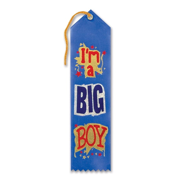 Beistle 2" x 8" Im A Big Boy Award Ribbon; 9/Pack AR038