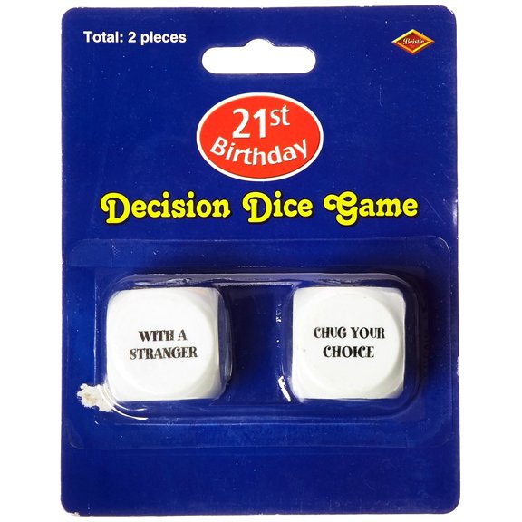 Beistle 21st Birthday Decision Dice Game