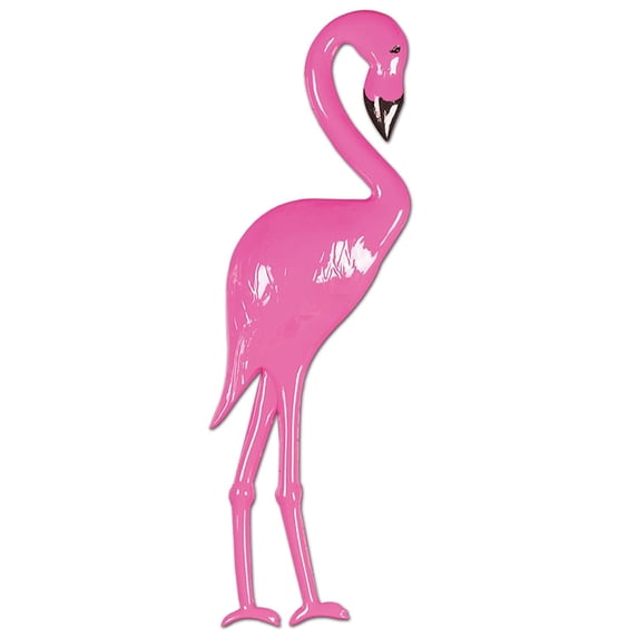 Beistle 26" Plastic Flamingo; Pink/Black 24/Pack 55993