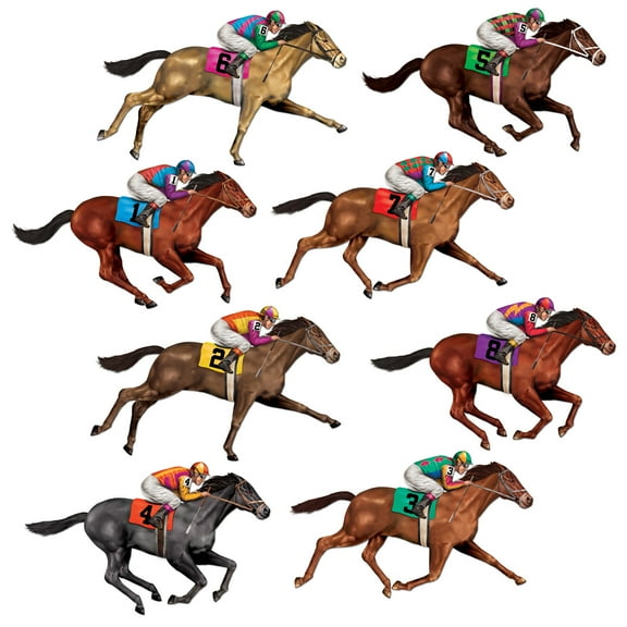 Beistle 29" Race Horse Props; 16/Pack 52087