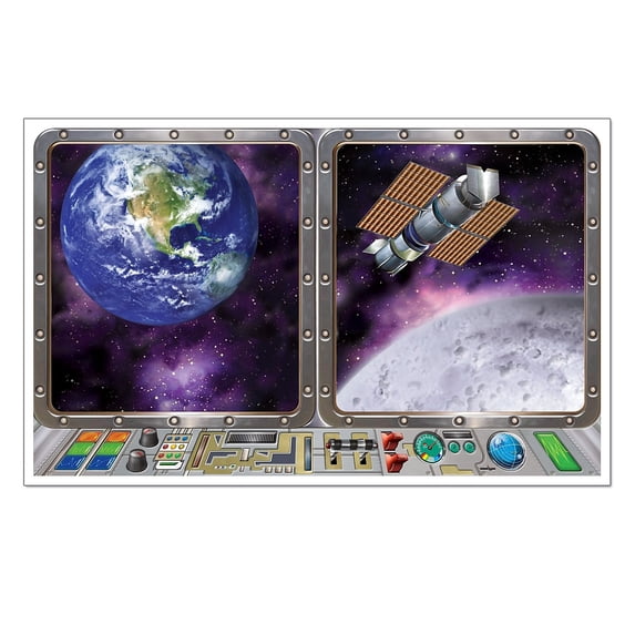 Beistle 3' 2" x 5' 2" Galaxy Backdrop; 2/Pack 52308