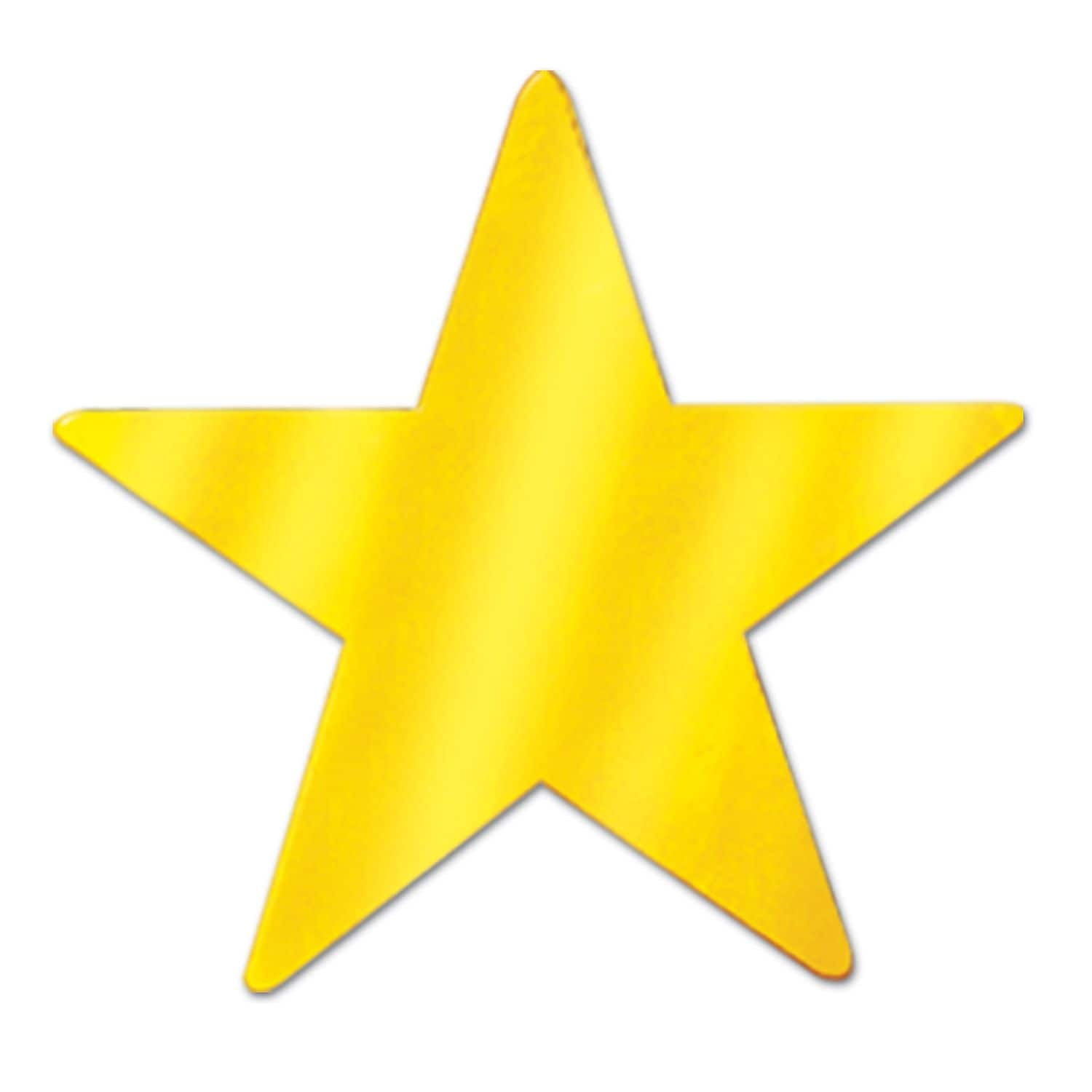 Gold Metallic Star Cutouts for Party Decorations