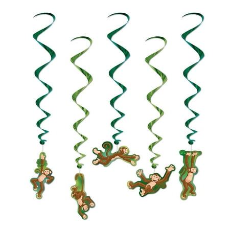 Beistle 3' 4" Monkey Whirls 15/Pack 57618