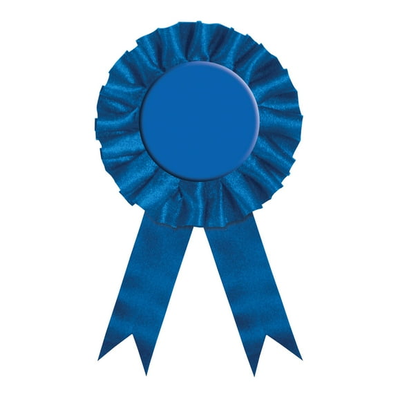 Beistle 3.75" x 6.5" Award Ribbon Blue Pack of 4 (60410-B)