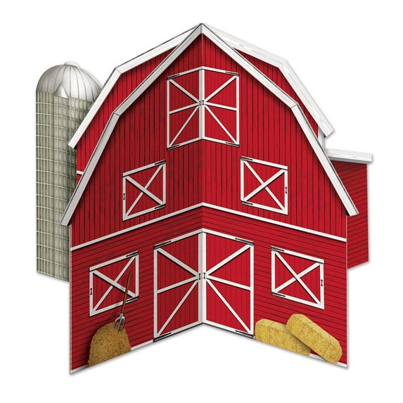 12 Pack Beistle 3-D Barn Party Centerpiece