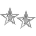 thumbnail image 1 of DDI 2181623 Packaged 3-D Foil Hanging Stars - Silver Case of 24, 1 of 1