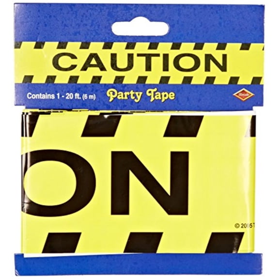 Crime Scene Yellow Warning Caution Tape Halloween Decoration 3" x 20'