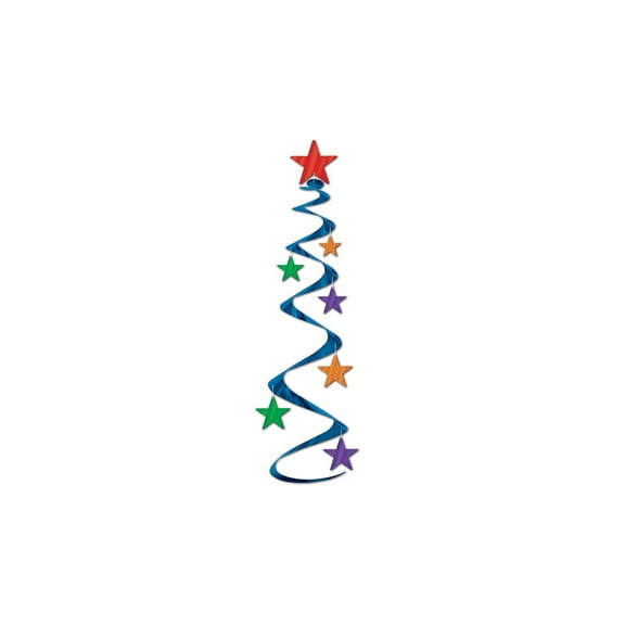 Beistle 30" Star Whirls; Multicolor 9/Pack 50059-MC