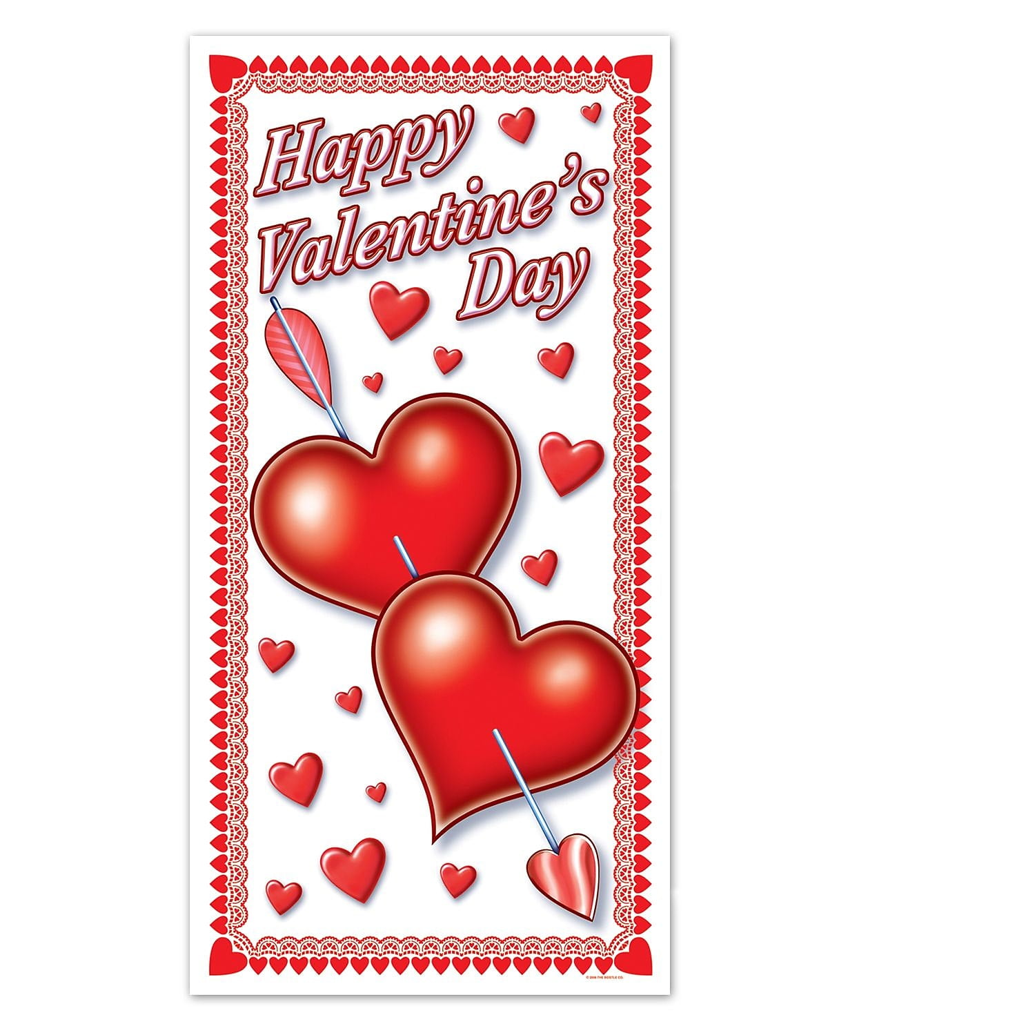 Beistle 30 x 5' Happy Valentines Day Door Cover 3/Pack 70010 